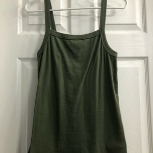 Army green tank top